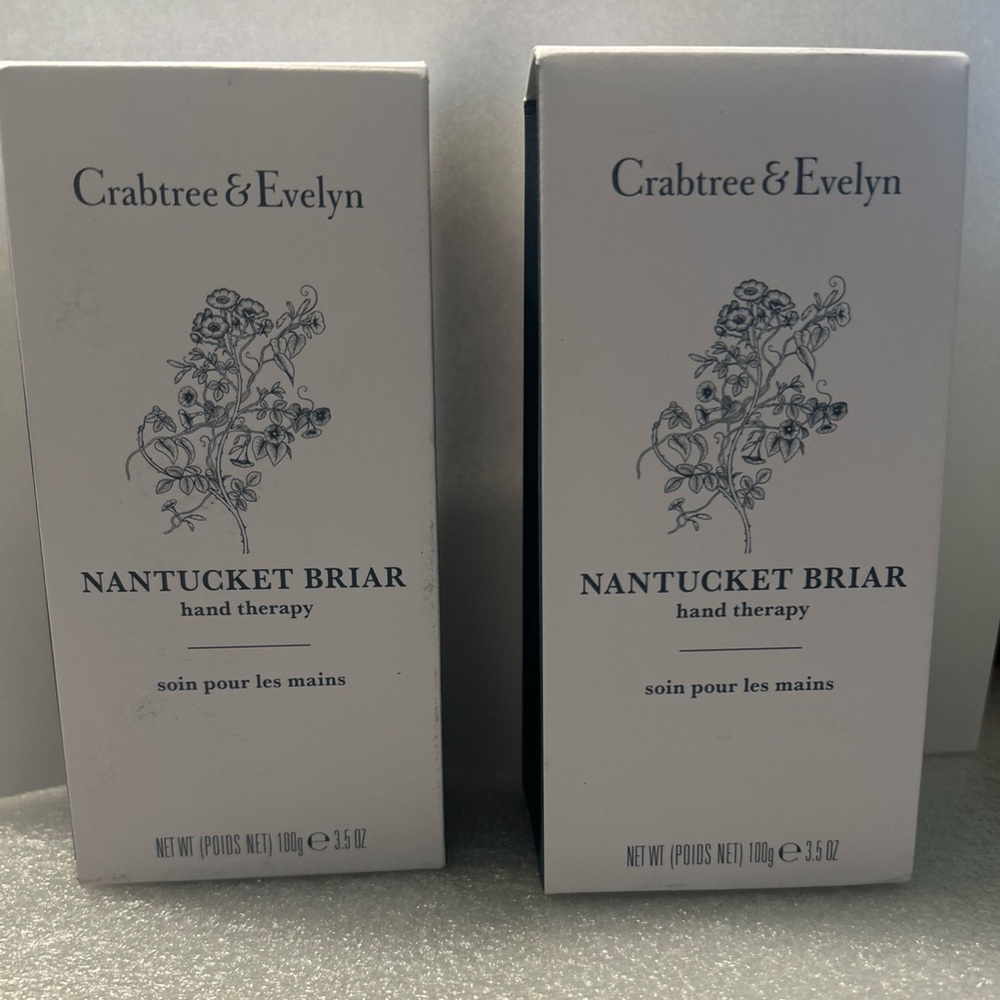 NIB 2X Crabtree & Evelyn Nantucket Briar Hand Therapy Cream 100g 3.5 oz